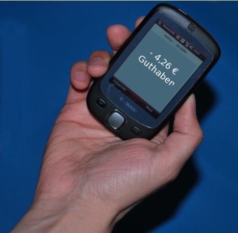 Prepaidhandy mit Schulden
