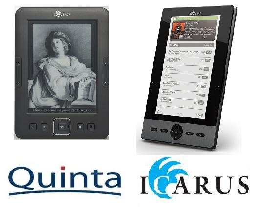 Der Spezialdistributor Quinta distribuiert ab sofort zwei neue eBook Reader der Marke Icarus