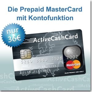 Die Prepaid MasterCard mit Kontofunktion Die Prepaid MasterCard mit Kontofunktion