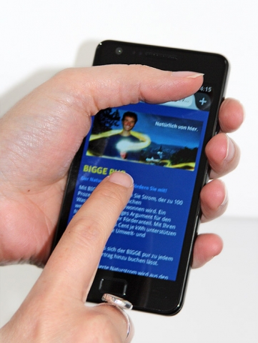Per Smartphone kann man sich jetzt auch mobil auf www.bigge-energie.de informieren.
