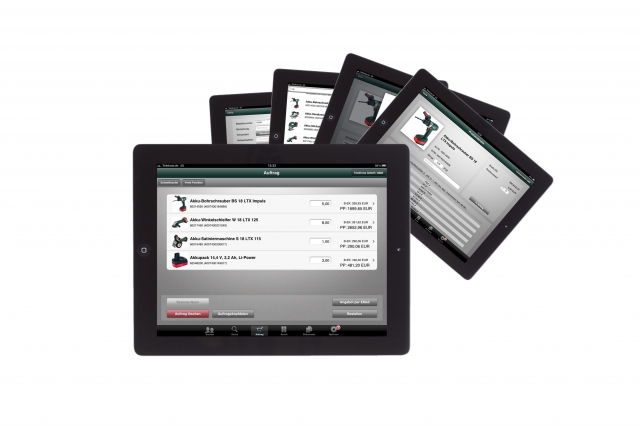 Alles auf einen Blick: Dieübersichtliche Vertriebs-App von Metabo setzt Maßstäbe bei Geschwindigkeit