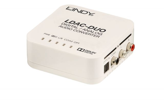 70401 Audiokonverter von LINDY für komprimierte digitale Dolby-Signale auf analoges Stereo 70401 Audiokonverter von LINDY für komprimierte digitale Dolby-Signale auf analoges Stereo
