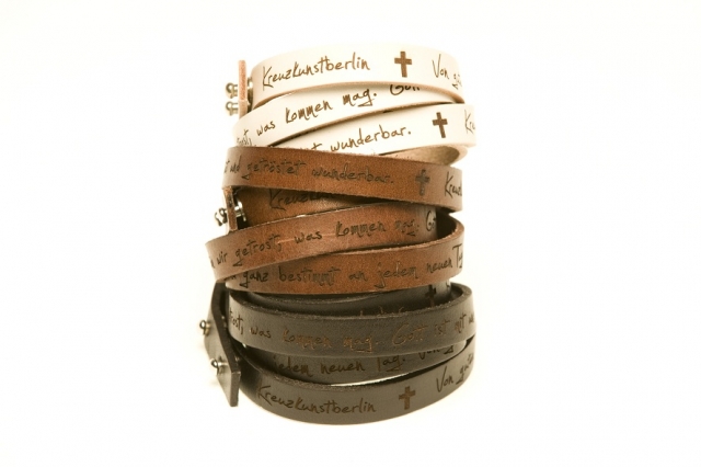 Neu! JACQUESBALU - Lederarmband mit guten Mächten von Kreuzkunstberlin
