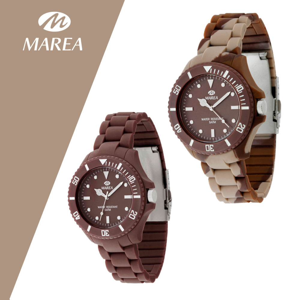 Marea nineteen SPORT Silikonuhr mit Faltschliesse