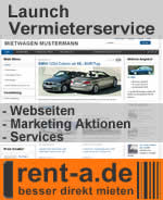 www.rent-a.de launcht Vermieterservice. News, Fakten, Marketing, Webseite. Gewinne