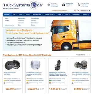Ein benutzerfreundlicher, gut verständlicher Aufbau erleichtert den Einkauf bei TruckSystems.de Ein benutzerfreundlicher, gut verständlicher Aufbau erleichtert den Einkauf bei TruckSystems.de