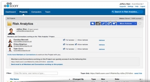 Screenshot von Soonr Workplace Screenshot von Soonr Workplace