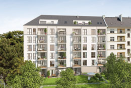 Ansicht des Mehrfamilienhauses Ansicht des Mehrfamilienhauses