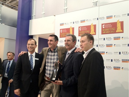 Klaus Striebich (ECE), Guido Knümann (CODIC), Peter Vogel (CODIC), S. Sauer (DERFROSCH)–v.l.n.r