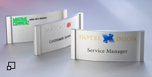 Namensschilder aus Aluminium Namensschilder aus Aluminium