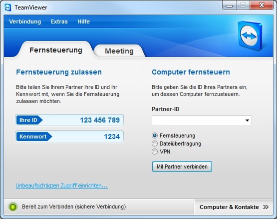 Screenshot TeamViewer (www.teamviewer.com)