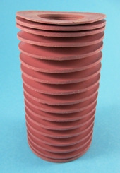 Beispiel eines Gummischeibenbalgs aus dem beschichteten Nomex®-Gewebe Pink NG1/1 Beispiel eines Gummischeibenbalgs aus dem beschichteten Nomex®-Gewebe Pink NG1/1