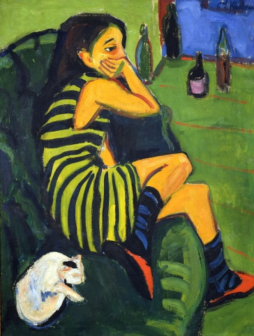 Artistin - Marcella, 1910,Öl auf Leinwand, Brücke-Museum Berlin