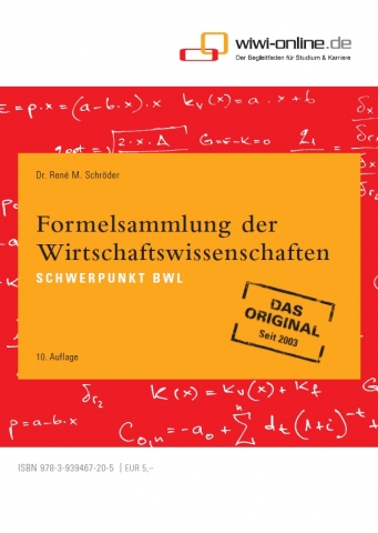 Cover der neuen BWL-Formelsammlung. Jetzt in 10. Auflage erhältlich.