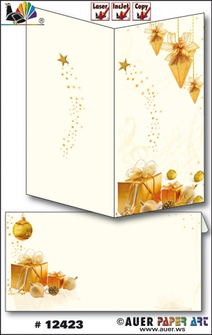 Weihnachtskarten Set bestehend aus Weihnachtskarte und Weihnachtsbriefumschlag zum selbst bedrucken