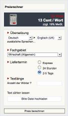 Übersetzungsbüro TypeTime Translations - Preisrechner online Übersetzungsbüro TypeTime Translations - Preisrechner online