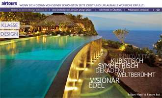 Die animierte Präsentation der Airtours Design-Hotel 