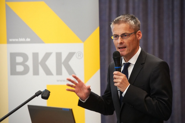 Siegfried Gänsler, Vorsitzender des Vorstandes der Schwenninger Krankenkasse, während des BKK-Tages 