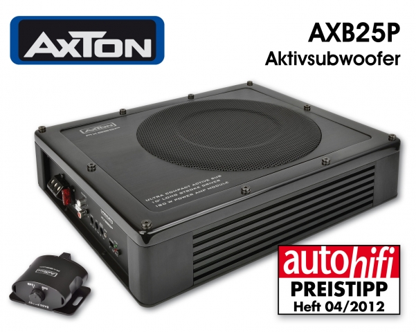 Sensationelles Preis/Leistungsverhältnis: Axtons Underseat Subwoofer AXB25P Sensationelles Preis/Leistungsverhältnis: Axtons Underseat Subwoofer AXB25P