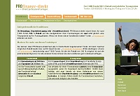 Die neue Website des Internet-Fondsshop PROfinance-direkt