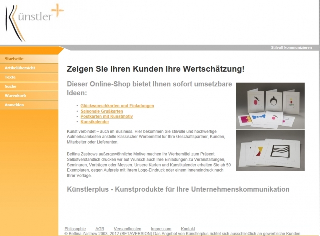 Künstlerplus Screenshot