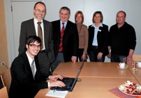 M. Hitzek (l.), S. Leder (3. v. r.). F. Gluth, H. Karg, R. Federholzner, R. Beck (v. l.)
