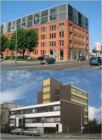 Bild oben: das Jade, Bild unten: der ehemalige Schindler-Unternehmenssitz Bild oben: das Jade, Bild unten: der ehemalige Schindler-Unternehmenssitz