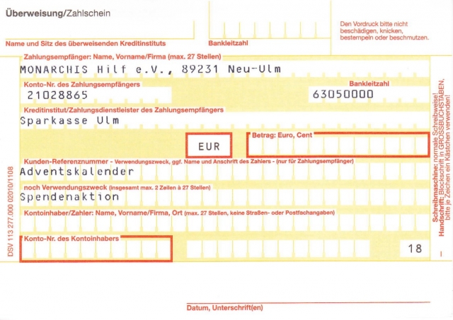 Überweisungsträger