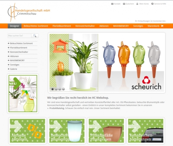 HC Webshop - Neu: kreative Produkte von Scheurich HC Webshop - Neu: kreative Produkte von Scheurich