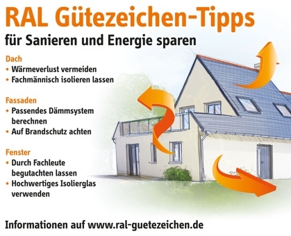 RAL Gütezeichen-Tipps für Sanieren und Energiesparen