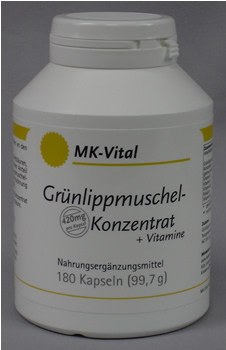 Grünlippmuschel-Kapseln von MK-Vital Grünlippmuschel-Kapseln von MK-Vital