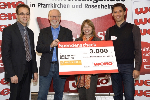 von links: Martin Scheuer (Geschäftsleitung WEKO), Karl-Heinz Wimmer (Vorstandsmitglied Kind in Not) von links: Martin Scheuer (Geschäftsleitung WEKO), Karl-Heinz Wimmer (Vorstandsmitglied Kind in Not)