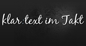 Logo: klar:text im Takt