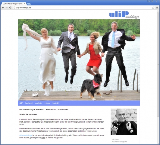 Berufsfotograf Uli Planz bietet nun auch Hochzeitsfotografie und stellt dies auf einer neuen Homepag Berufsfotograf Uli Planz bietet nun auch Hochzeitsfotografie und stellt dies auf einer neuen Homepag