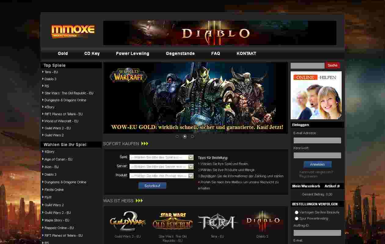 MMOXE.de: neue Plattform für preisgünstigen MMORPG Exchange MMOXE.de: neue Plattform für preisgünstigen MMORPG Exchange