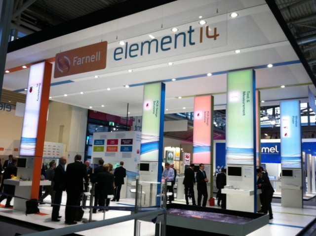 Der Stand von Farnell element14 auf der electronica Der Stand von Farnell element14 auf der electronica