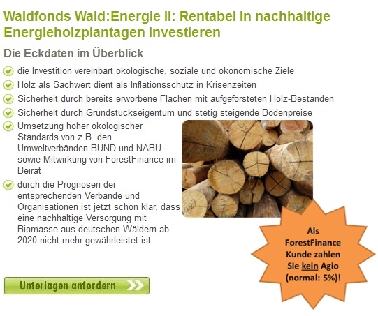 Informationen zum Energiewald-Fonds