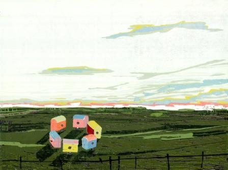 NESTROVA, Anatastasiya - Reproduktion - Wagenburg (Farbholzschnitt, 2012, 80× 60 cm) NESTROVA, Anatastasiya - Reproduktion - Wagenburg (Farbholzschnitt, 2012, 80× 60 cm)