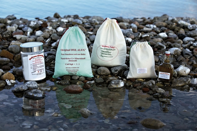 Mineralienkomplex Original DOL ALEX, Urkraft-Natursalz, Wellness-Badesalz, Gold des Baltikum auf der Mineralienkomplex Original DOL ALEX, Urkraft-Natursalz, Wellness-Badesalz, Gold des Baltikum auf der