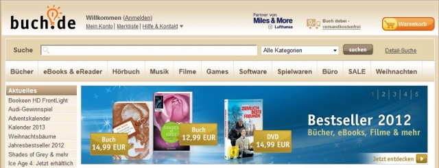 Jahres-Bestseller 2012 bei buch.de Jahres-Bestseller 2012 bei buch.de