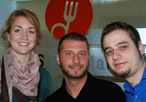Melanie Niggemann, Sergej Eisenberg und Pascal Delgado (v. l.) studieren an der HGS.