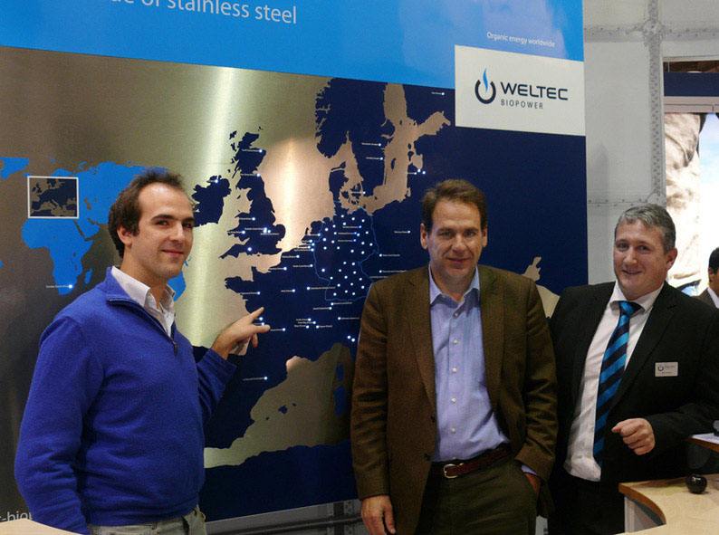 V.l.n.r: Fabien Guitonneau, Yann Mercier (beide Methaneo) und Alain Priser (WELTEC BIOPOWER) V.l.n.r: Fabien Guitonneau, Yann Mercier (beide Methaneo) und Alain Priser (WELTEC BIOPOWER)