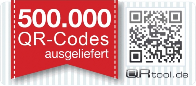 500.000 QR Codes ausgeliefert durch QRtool.de