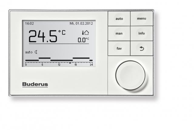 Die System-Bedieneinheit RC300 des neuen Regelungssystems Logamatic EMS plus bietet den Systemüberbl Die System-Bedieneinheit RC300 des neuen Regelungssystems Logamatic EMS plus bietet den Systemüberbl