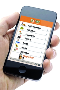 Welcher Abfall kann Wann, Wo und Wie entsorgt werden? - die ZEW-Abfall-App informiert Welcher Abfall kann Wann, Wo und Wie entsorgt werden? - die ZEW-Abfall-App informiert
