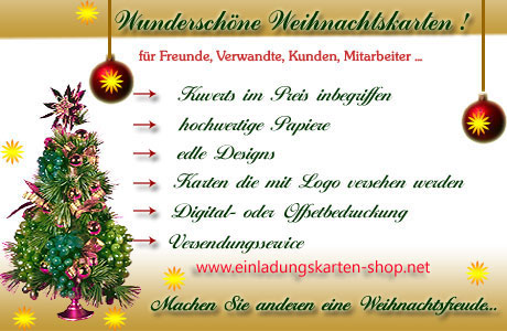 Weihnachtskarten für Unternehmen im Einladungskarten-Shop.net Weihnachtskarten für Unternehmen im Einladungskarten-Shop.net