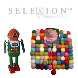 Selexion.de: Metallroboter / Filzuntersetzer