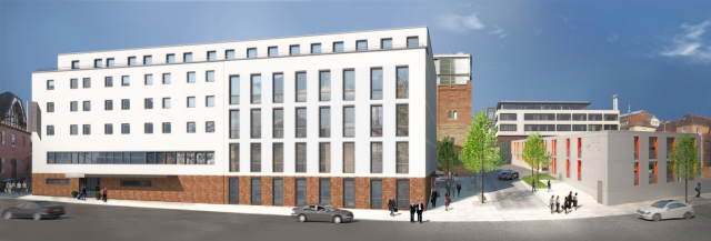 So wird sich das Bleyle Quartier an der Pflugfelder Straße zeigen, wenn Anfang 2014 das neue Hotel- So wird sich das Bleyle Quartier an der Pflugfelder Straße zeigen, wenn Anfang 2014 das neue Hotel-