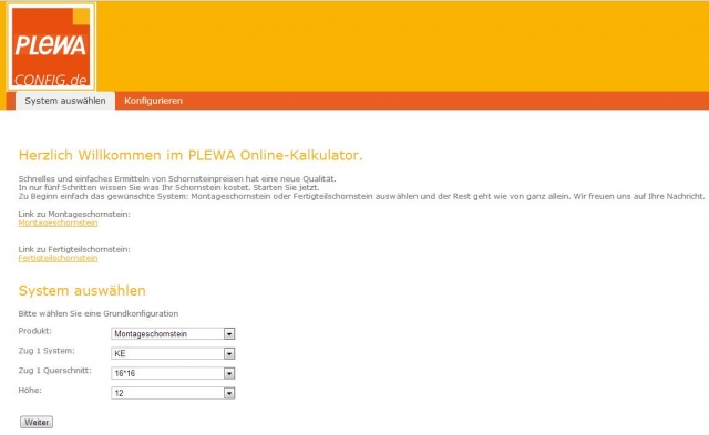 Produktkonfigurator von PLEWA Produktkonfigurator von PLEWA