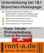 rent-a.de Vermieterservice unterstützt Autovermieter bei 1&1 Branchen-Homepage